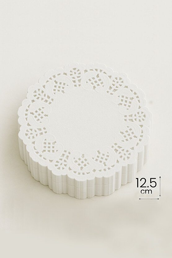 Kağıt Dantel Yuvarlak Çay Bardağı Altlığı 12,5 cm 500lü