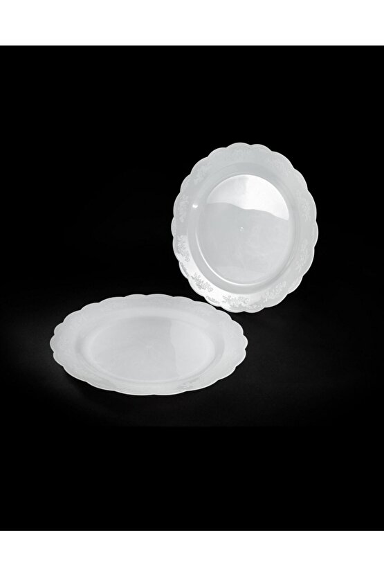 Plastik Tabak Ps 26cm - 6 Adet (1 Paket) Beyaz