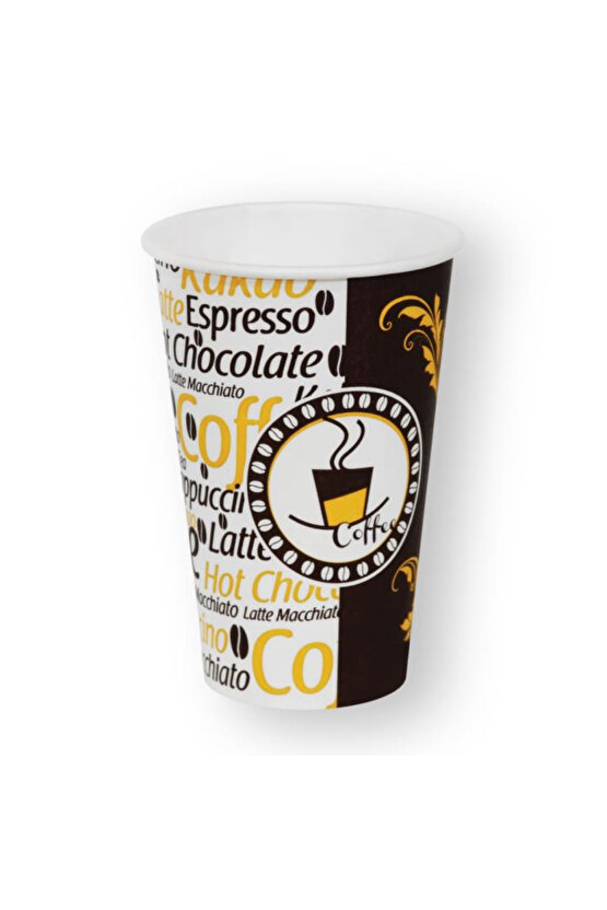 12 Oz Siyah Kapaklı Karton Bardak Latte Kahve Kağıt Bardak 300 ml - 100lü