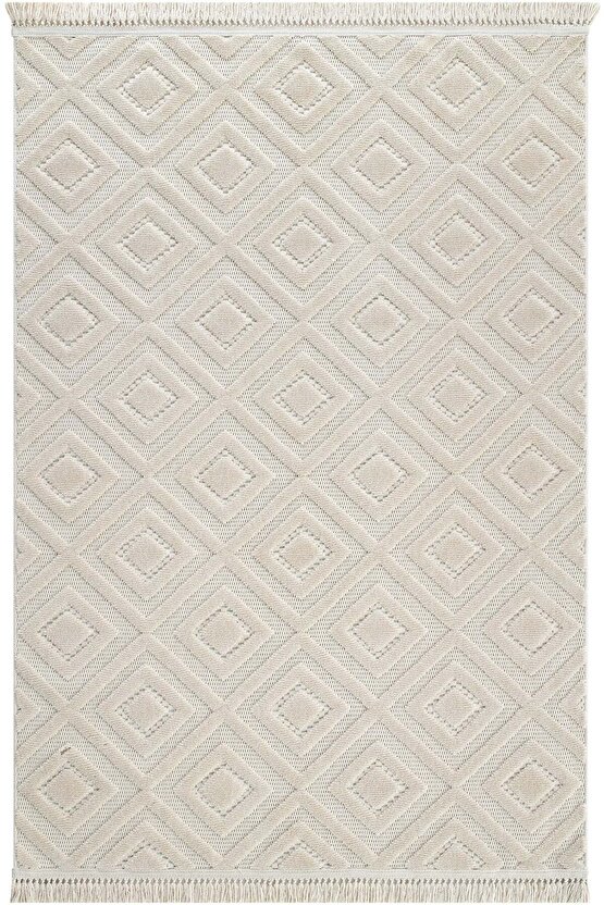 Dizayn Kaymaz Taban Koridor Halısı Kesme Yolluk Mutfak Halısı Modern Salon Halısı 1089 BEJ