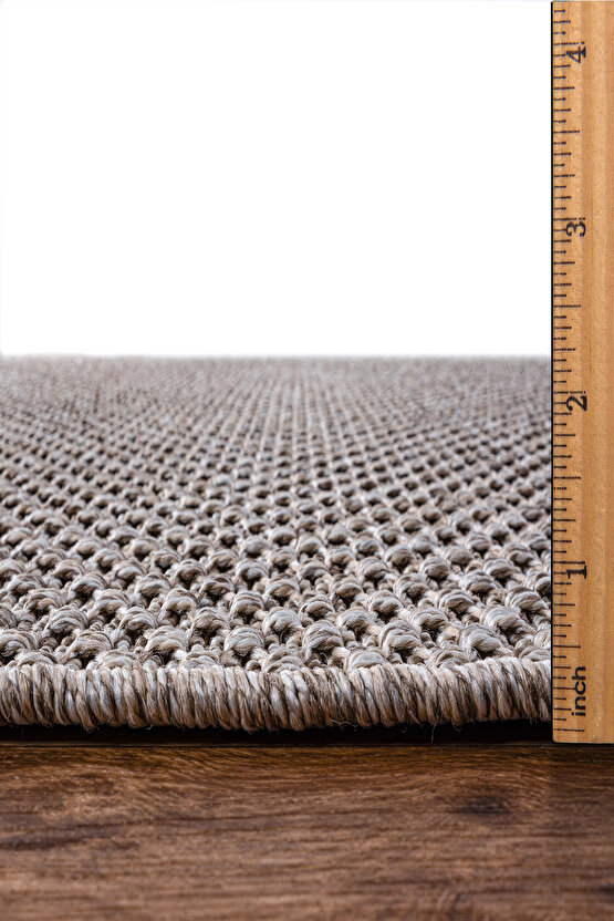 TM-01 Sisal Jut Hasır Model Tek Renk Dokuma Yıkanabilir Toz Vermez  Halı Vizon