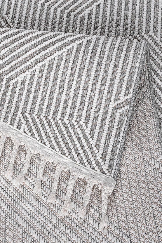 Mumbai 434 Gri Yumuşak Dokulu Halı Kilim Salon Mutfak Koridor  Yolluk Dokuma Makine Halısı