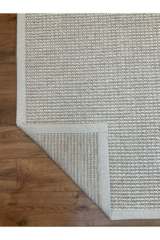 Kumaş Bordür Bej Bukle Krem Bordür  Halı Salon Koridor Mutfak Çocuk Odası Halısı  Kilim S266