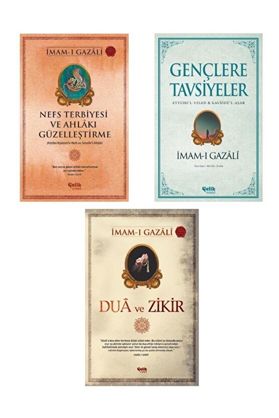 Imam-ı Gazali Seti Nefs Terbiyesi - Gençlere Tavsiyeler - Dua Ve Zikir 3lü Set