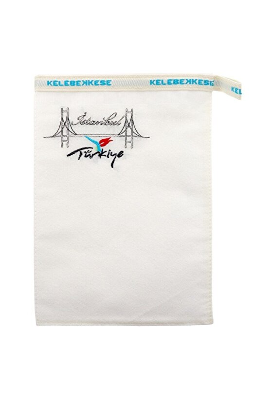 Hediyelik Kelebek Kese Siyah Ve Beyaz Istanbul Nakış Işlemeli Kese 2 Adet