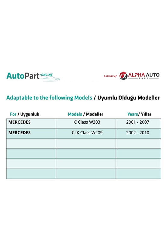 Mercedes C Class W203 Clk Class W209 Uyumlu Klima Düğme 2038300685