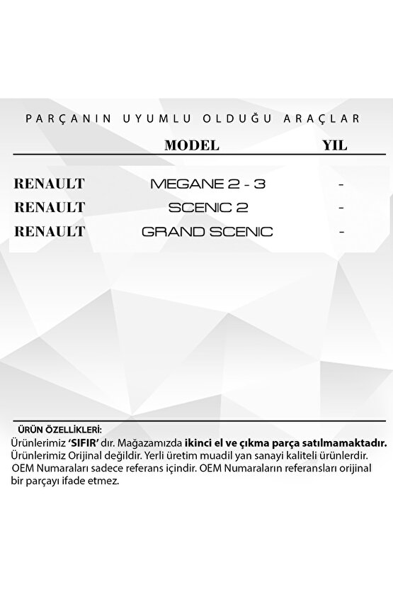 Megane 2 Megane 3 Scenic 2 Grand Scenic Için Sunroof Bademi Tıkırtı Giderme 10lu