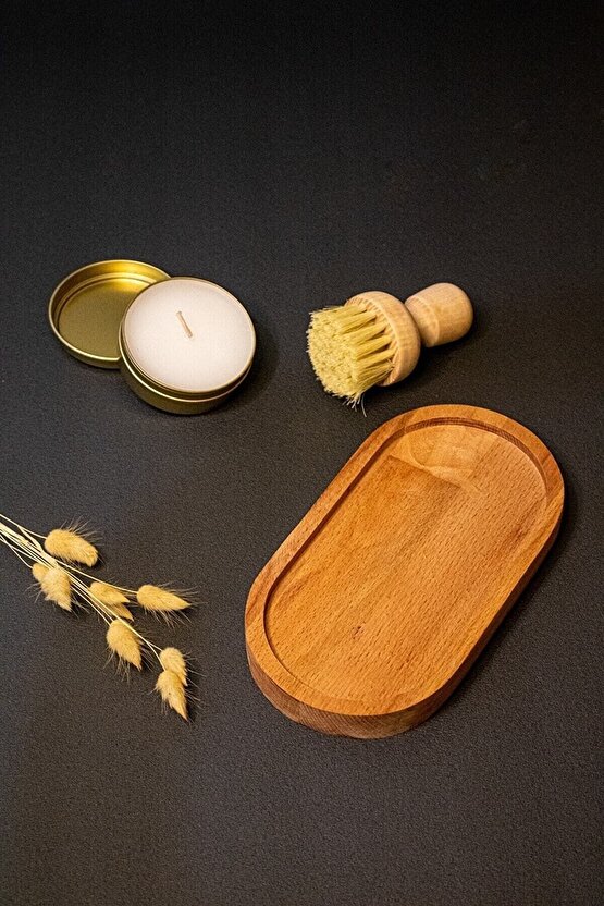 Ahşap Yağdanlık Altlığı, Çerezlik - Kahvelik - Sabunluk Sunum Standı Çok Amaçlı Sunumluk