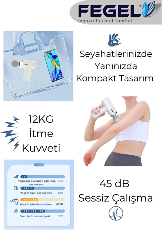 Mini Fascial Gun Profesyonel Masaj Tabancası