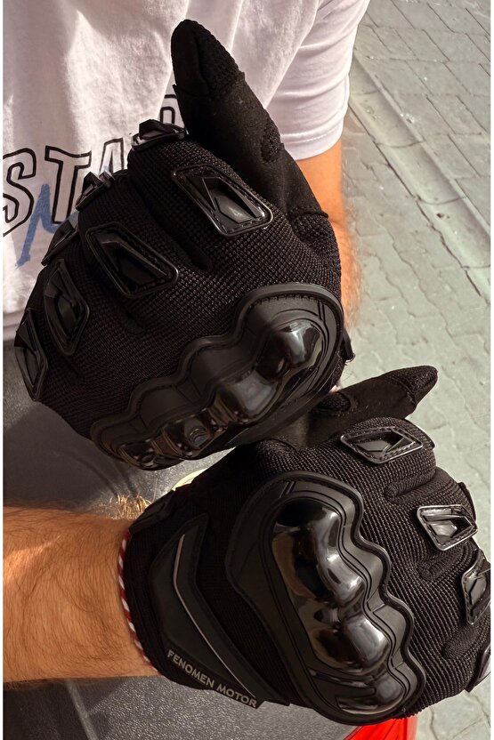 1’nci Kalite 10 Parmak Telefon Dokunmatik Özellikli Motorcu Eldiveni. Yazlık Motosiklet Eldiveni