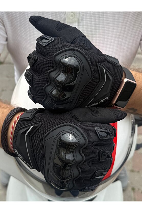 1’nci Kalite 10 Parmak Telefon Dokunmatik Özellikli Motorcu Eldiveni. Yazlık Motosiklet Eldiveni