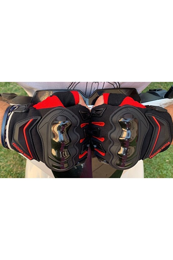 Birinci Kalite Yazlık Kısa Motosiklet Eldiveni