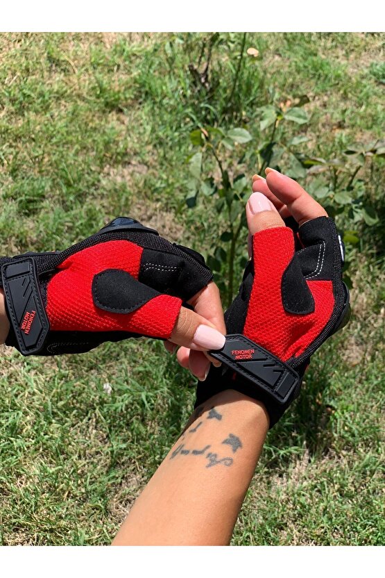 Birinci Kalite Yazlık Kısa Motosiklet Eldiveni