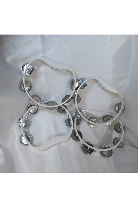 Beyaz Tef Plastik Def Zilli Tef Kına Düğün Nikah Söz Nişan Isteme Tefleri 30 Adet