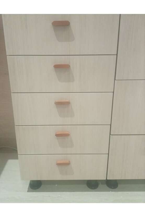 Ahşap Köşeli Kulp, Ahşap Kulp, Mobilya Kulpu, Çekmece Kulpu, Doğal Boyasız