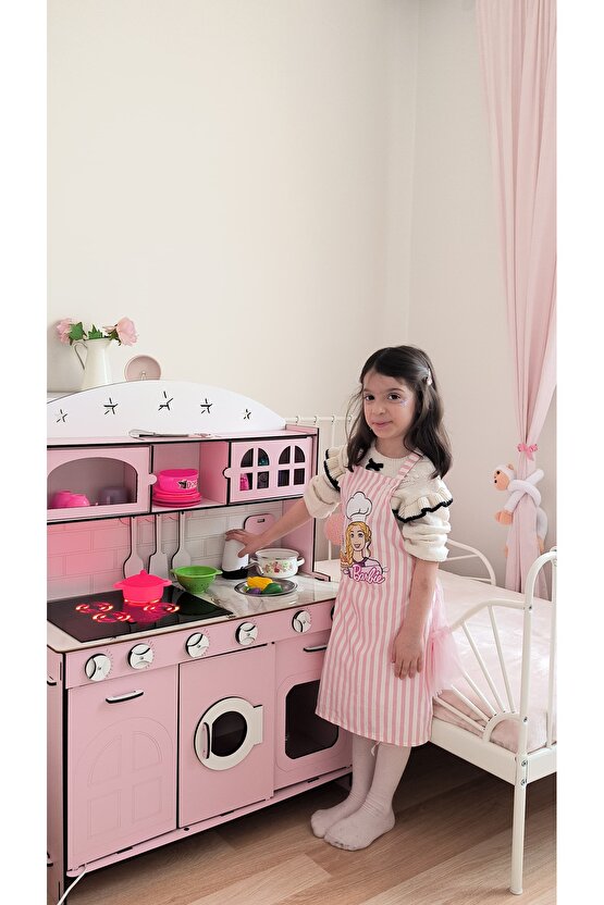 Su Akan Ankastreli Ledli Ahşap Oyuncak Mutfak - 6mm ve 3mm seçeneğiyle