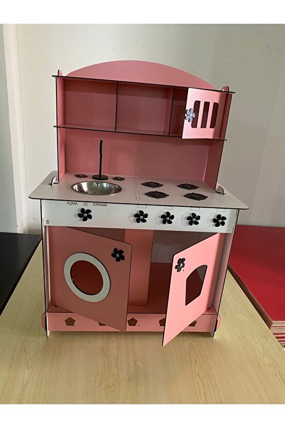 Oyuncak Mutfak, Ahşap Oyuncak Mutfak, Mutfak Seti Oyuncak - Çift Yüz Mdf