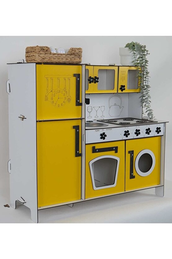 Ahşap Oyuncak Mutfak Buzdolaplı