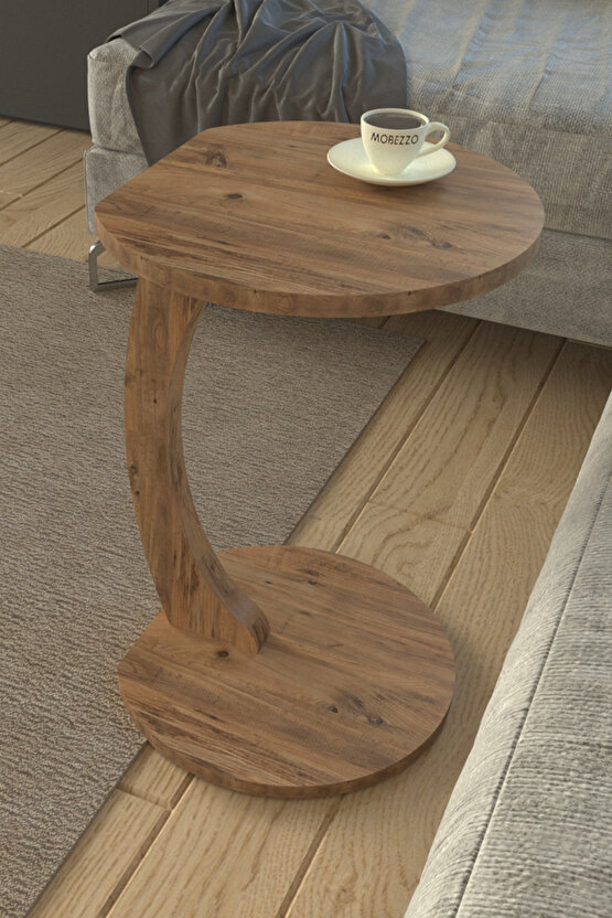 Tekerlekli C Yan Sehpa | Koltuk ve Yatak Yanı Laptop Masası | Taşınabilir Pratik Servis Sehpa Modeli