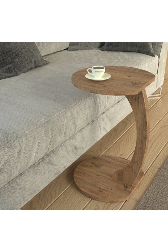 Tekerlekli C Yan Sehpa | Koltuk ve Yatak Yanı Laptop Masası | Taşınabilir Pratik Servis Sehpa Modeli