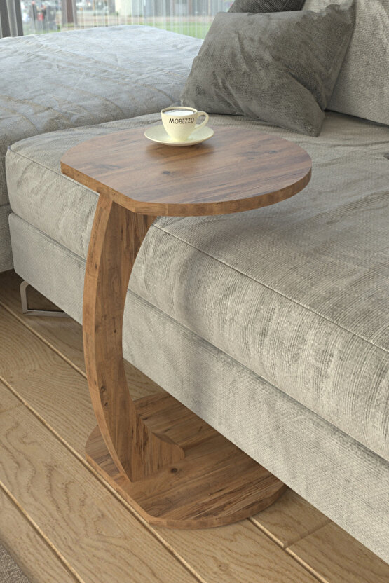 Tekerlekli C Yan Sehpa | Koltuk ve Yatak Yanı Laptop Masası | Taşınabilir Pratik Servis Sehpa Modeli