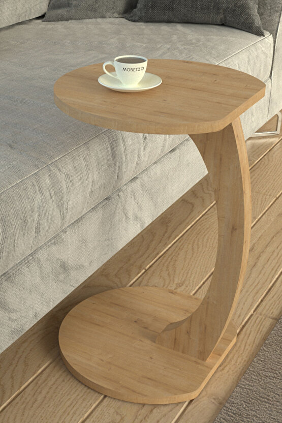 Tekerlekli C Yan Sehpa | Koltuk ve Yatak Yanı Laptop Masası | Taşınabilir Pratik Servis Sehpa Modeli