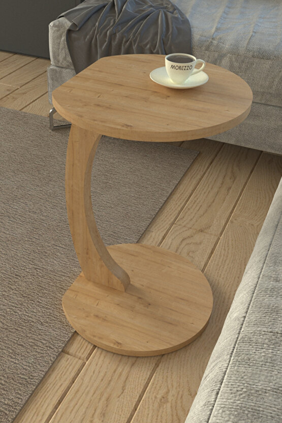 Tekerlekli C Yan Sehpa | Koltuk ve Yatak Yanı Laptop Masası | Taşınabilir Pratik Servis Sehpa Modeli