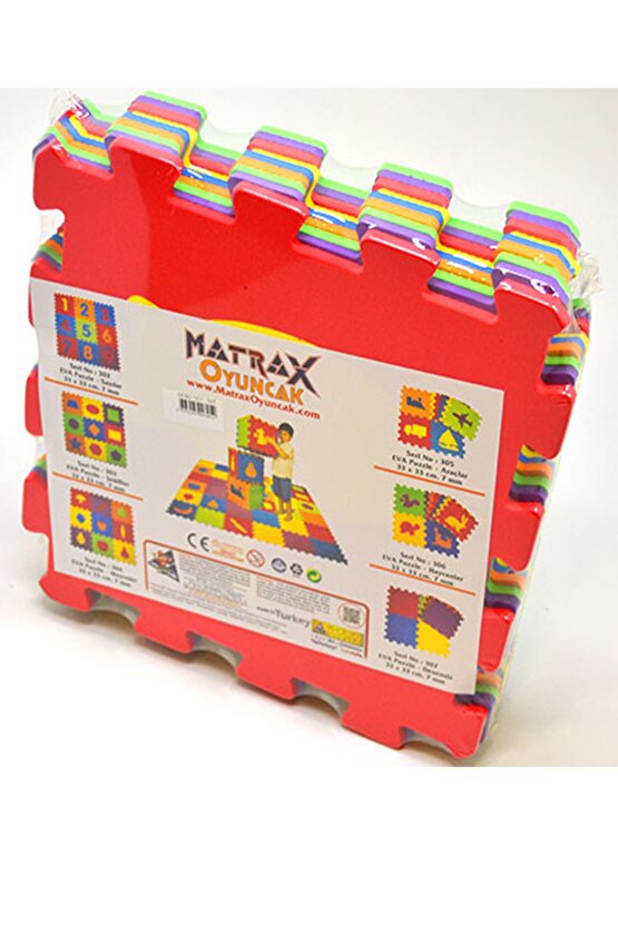 Renkli 33 X 33 Cm Taşıtlar Yer Döşeme Eva Puzzle Set 305