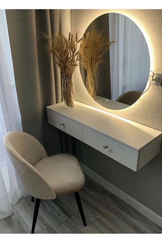 60 cm Çapında Gün Işığı Led Işıklı Dokunmatik Ayna  Dekoratif Ayna  Banyo Aynası  Yuvarlak AynaI