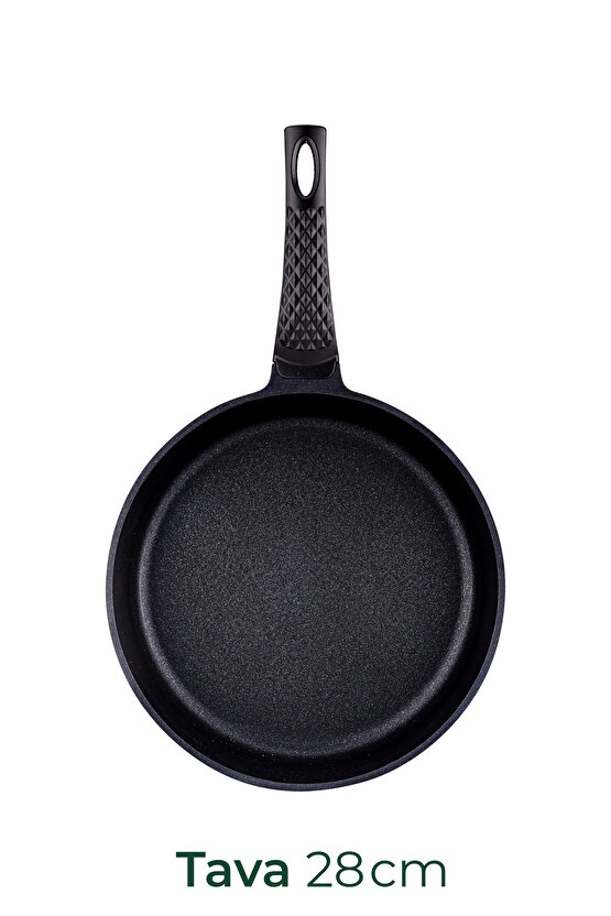 Giza - 8 Parça Granit Tencere Seti Siyah