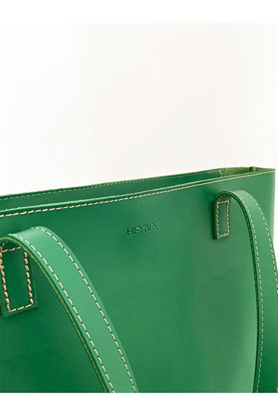 Kadın Yeşil Saplı Büyük Omuz Çantası