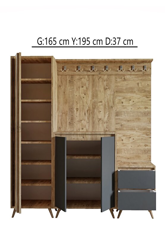 Lora Portmanto Atlantik Çam-Antrasit