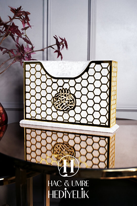 Hediyelik Kuran | Hediyelik Kuranı Kerim | Kadife Kaplama Ahşap Kutulu Kuran