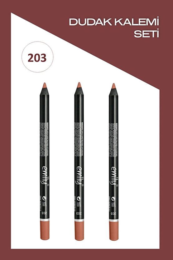 Emıly Dudak Kalemi No:203 - 3 Adet