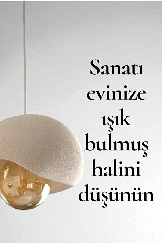 Tekli Sarkıt Avize Rustik E27 Modern Avize Bohem Beton Görünüm (E27 Ampul Dahildir.)