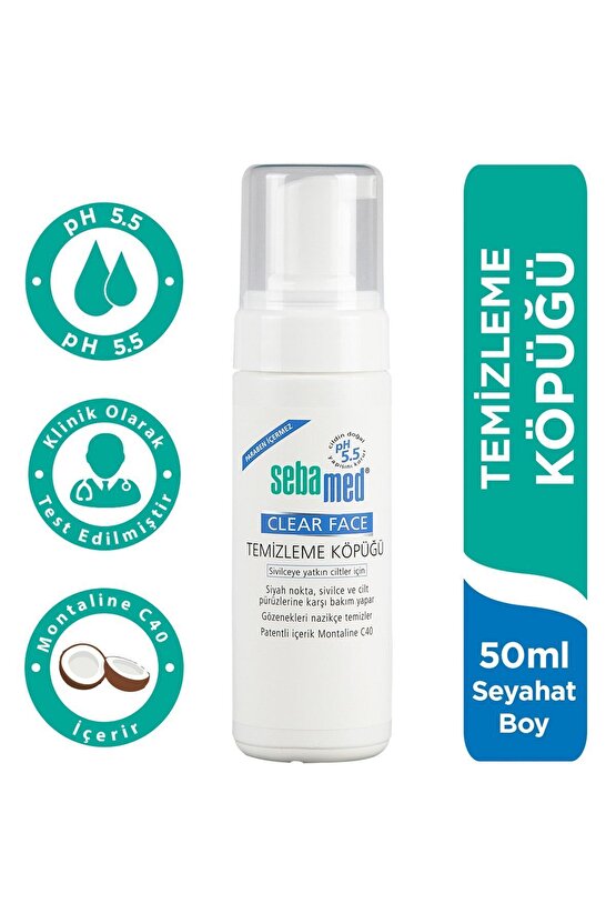 Clear Face Yüz Temizleyici Köpük 50 ml 4103040020536