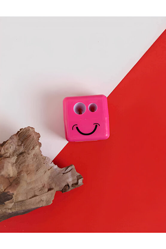 Emoji Kalemtıraş – Hazneli, Çift Bıçaklı Eğlenceli Tasarım