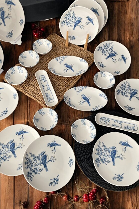 Serenat 22 Parça 12 Kişilik Porselen Kahvaltı Takımı