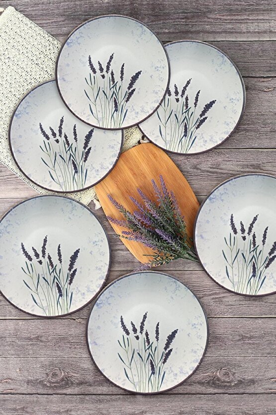 Lavanta Desenli Kahvaltı Takımı 12 Kişilik 50 Parça