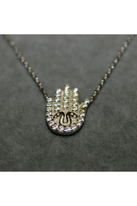 Işleme Detaylı Fatma Eli Kolye