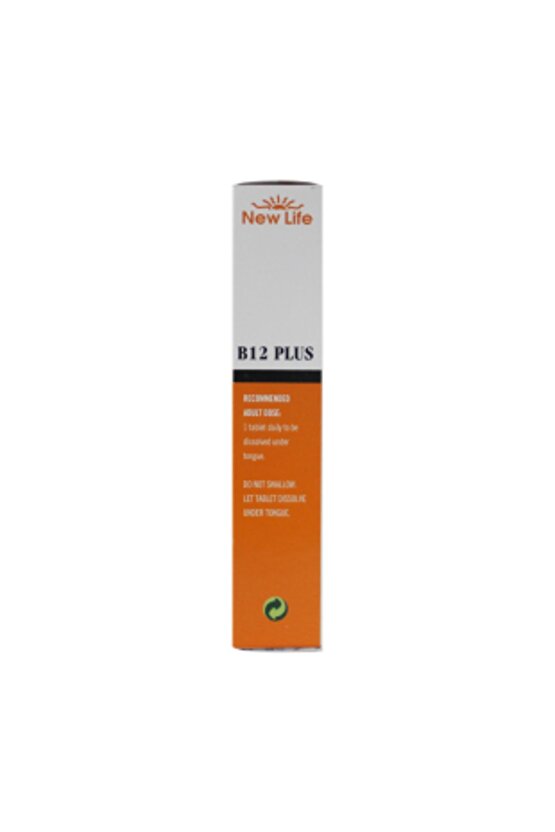 B12 Plus 60 Dilaltı Tablet - B12 Vitamini (Metilkobalamin) - Folik Asit - Biotin