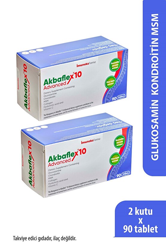 Akbaflex®10 Advanced 90 Tablet x 2 Adet