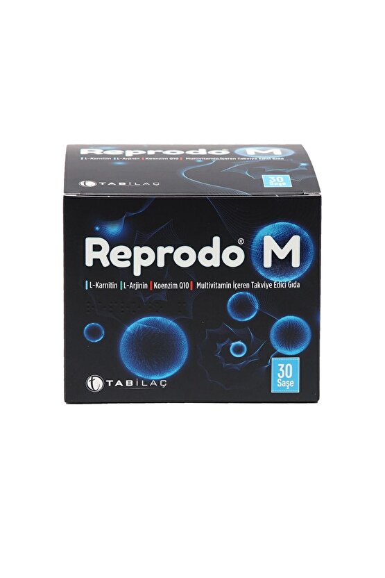 Reprodo M L-Karnitin, L-Arjinin, Koenzim Q10 ve Multivitamin İçeren Takviye Edici Gıda