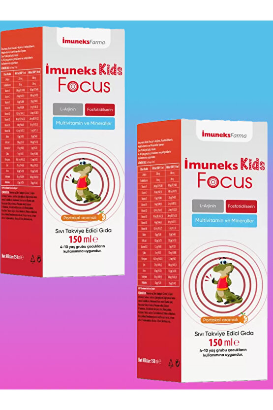 İmuneks Kids Focus 150 ml X2