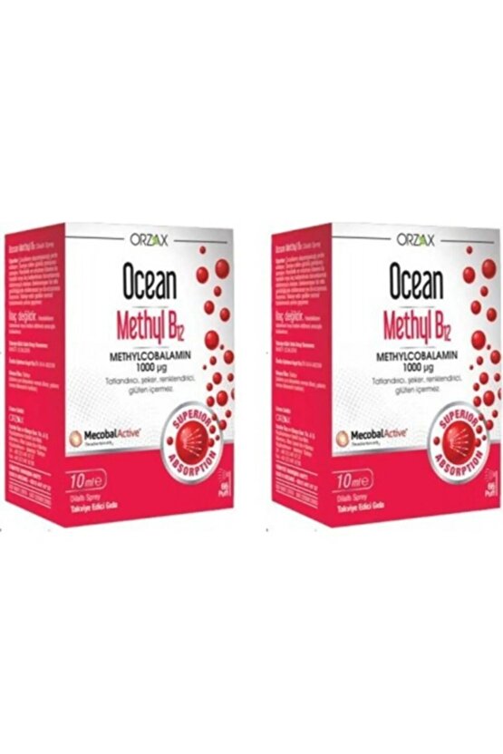 Methyl Cobalamin B12 Sprey 10 ml 2 Adet