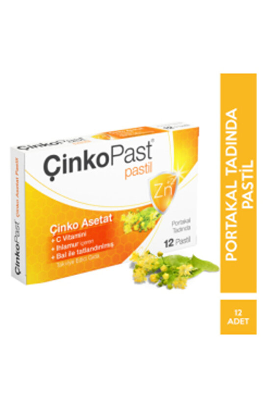Çinkopast C Vitamini Ihlamur Bal Pastil 12 li ( TEKLİDİR )