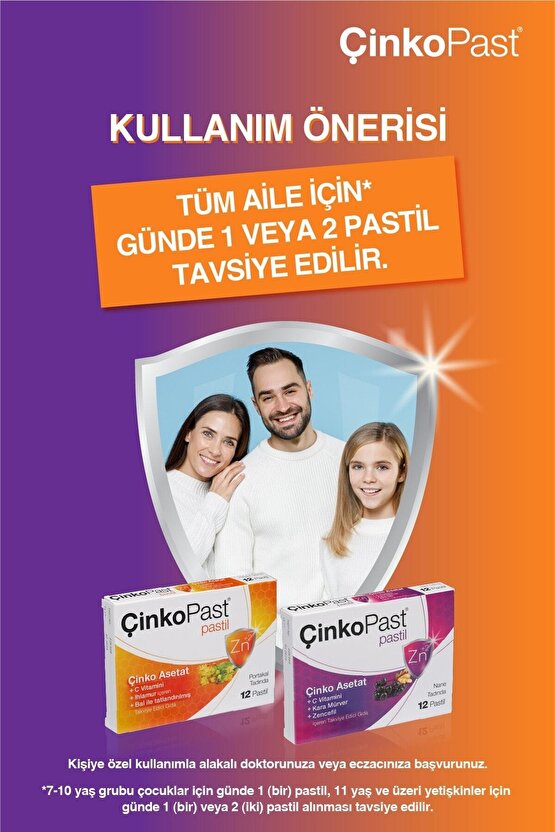 Çinkopast C Vitamini Ihlamur Bal Pastil