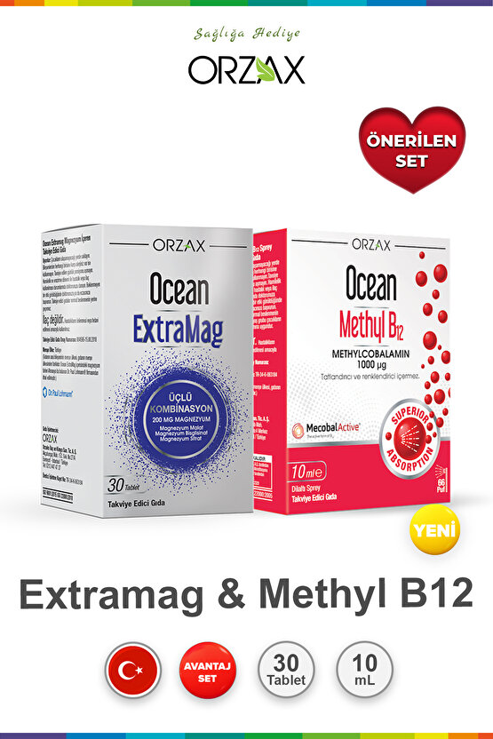 Ocean ExtraMag 30 Tablet & Ocean Methyl B12 10 ml