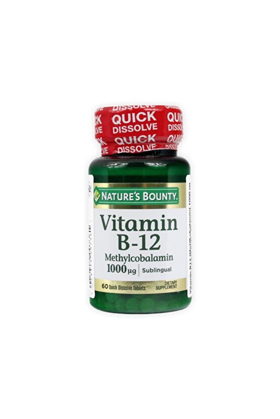 B-12 1000 mcg 60 Dilaltı Tableti