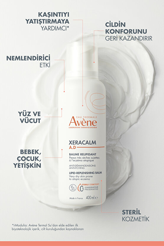 XeraCalm A.D Atopiye Eğilimli Ciltler için Nemlendirici Balsam 400 ml